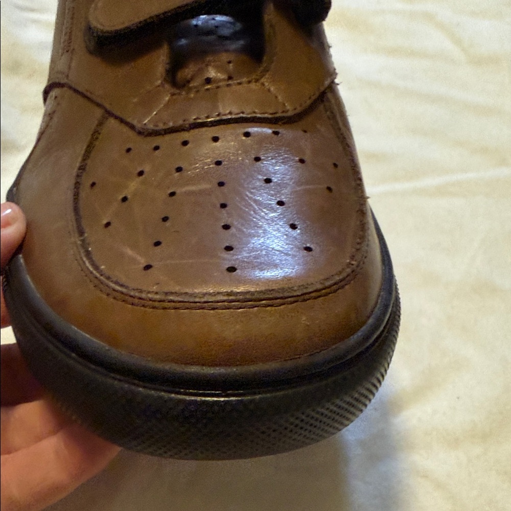 SAS Men's Leather Double-Strap Sneaker in Brown and Black - Picture 10 of 12